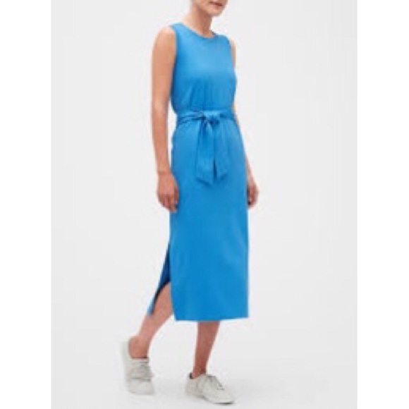 Banana Republic Dresses & Skirts - BANANA REPUBLIC TIE WAIST COLUMN MIDI DRESS